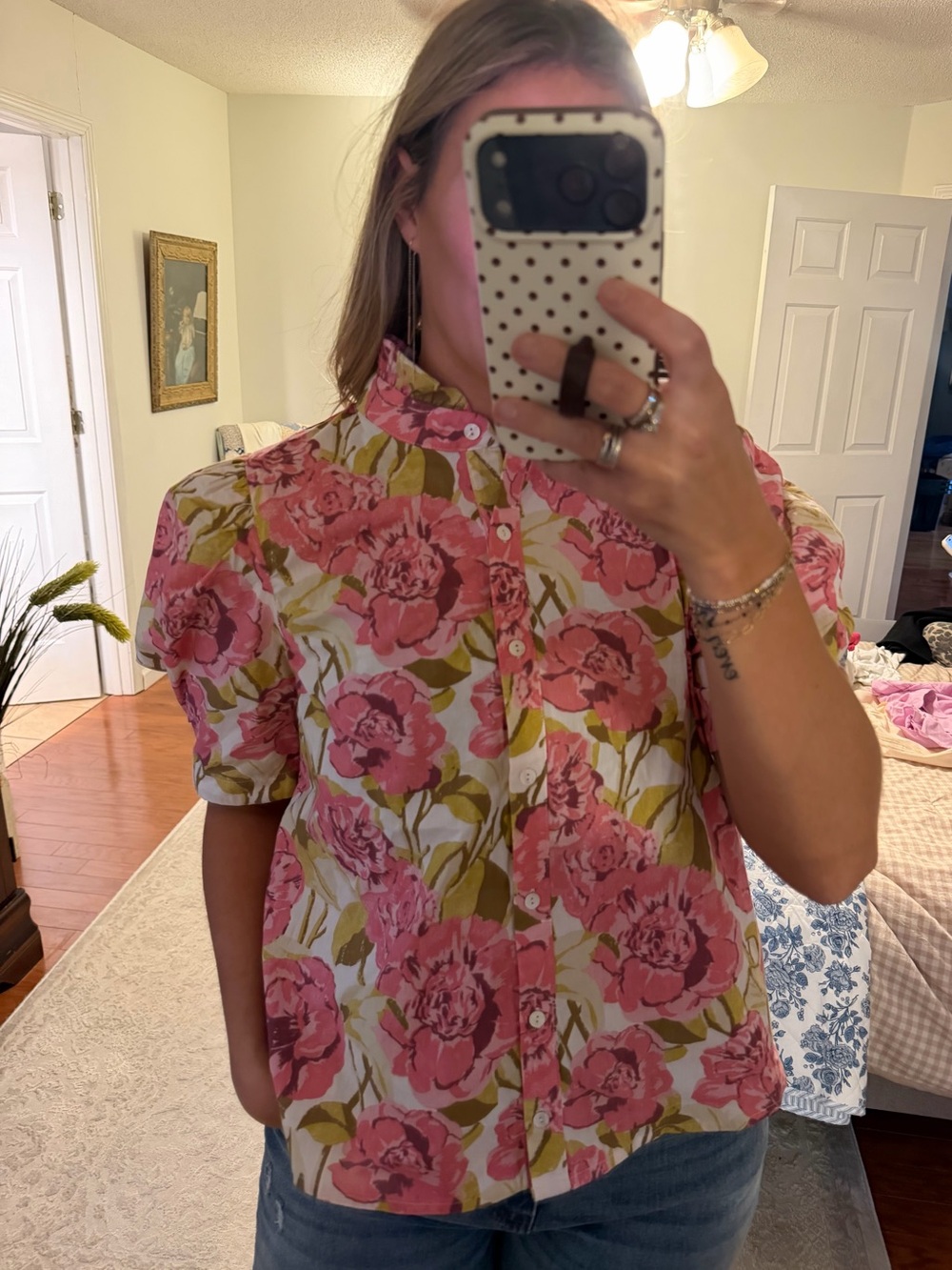 entro Pink Floral Button-Down Shirt